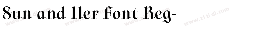 Sun and Her Font Reg字体转换